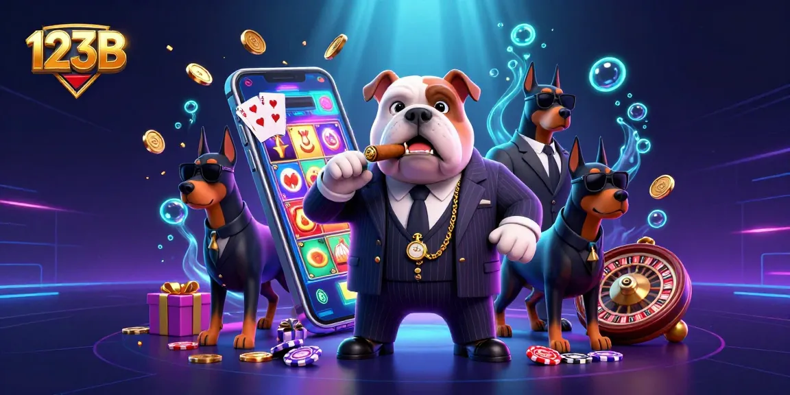 Experience thrilling wins at 123B with a dynamic casino scene featuring engaging game elements and charismatic characters.