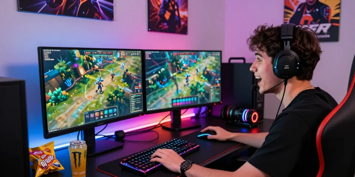 Engaged user logging into Đăng Nhập F168 gaming platform, showcasing vibrant gaming environment and setup.