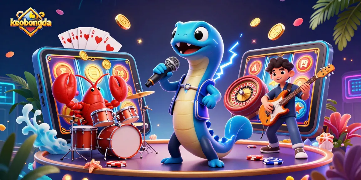 Engage with keobongda's underwater casino scene featuring vibrant casino characters and thrilling game elements.
