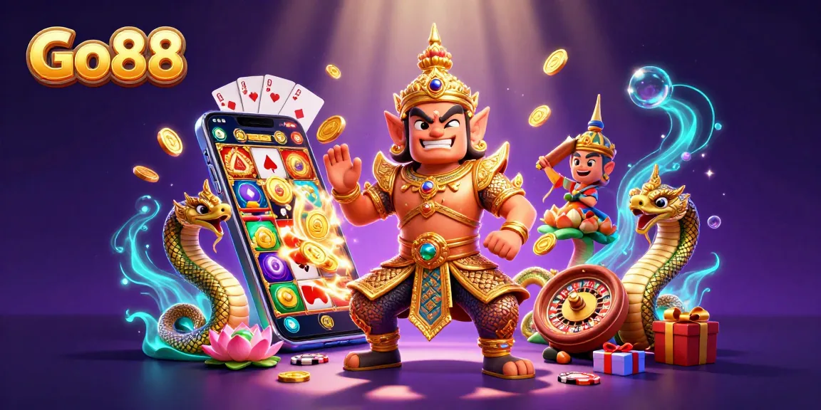 Experience excitement with Go88 gaming elements, vibrant slot games, and energetic casino action.