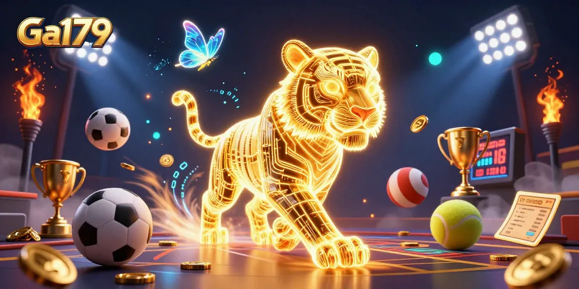 Ga179 explorers enjoy thrilling action in a digital casino landscape filled with vibrant sports elements.