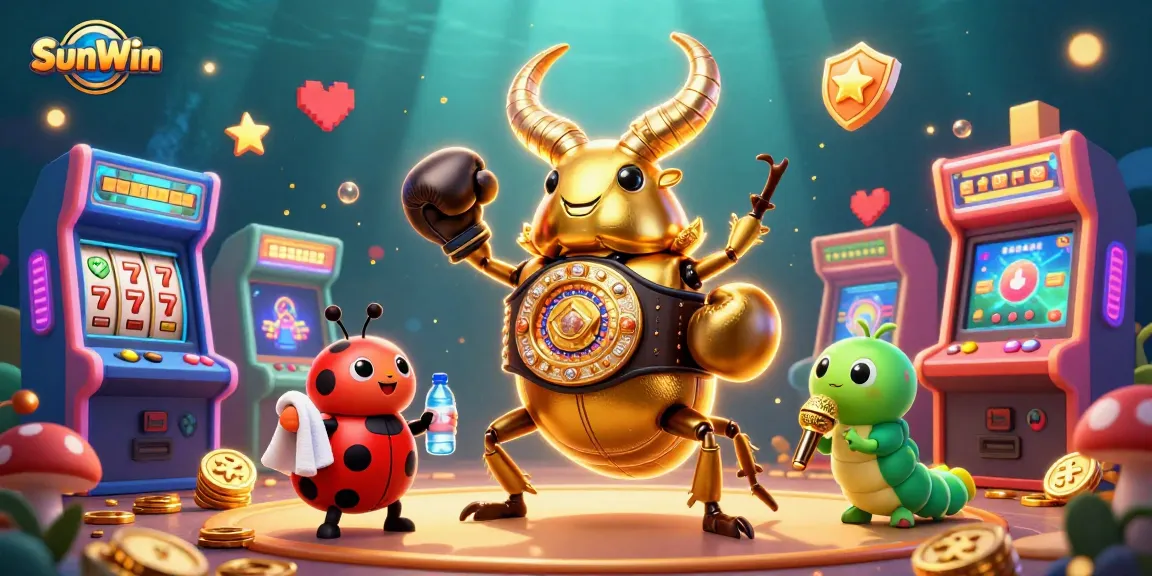 Experience thrilling games and big wins at SunWin with vibrant golden beetle champions!