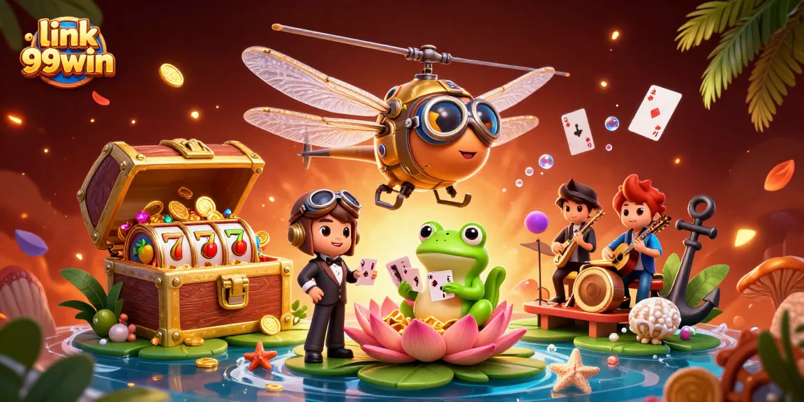 Experience thrilling gameplay with link 99win in a vibrant, dynamic casino scene full of excitement.