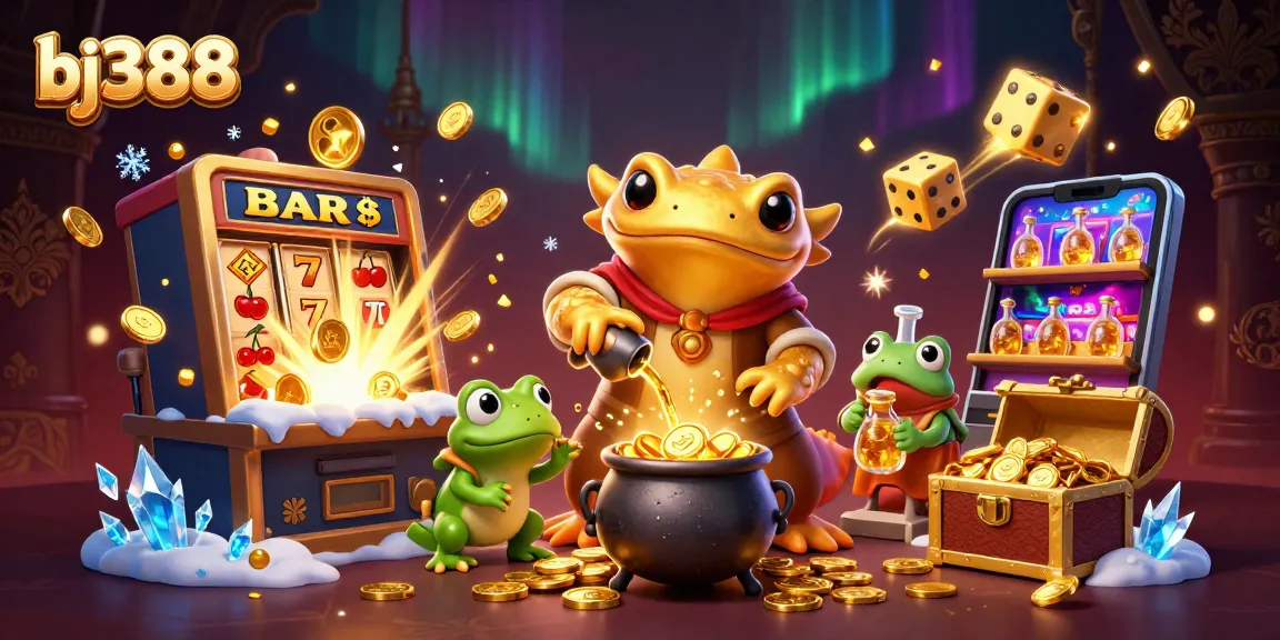 BJ388 brings thrilling gaming action with golden salamander alchemist and slot machine bursting with coins