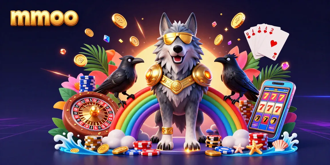 Experience mmoo with a thrilling 3D representation of casinos featuring mythical elements and vibrant gaming details.