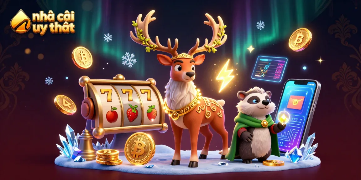 Spin the reels with "nhà cái uy tín" in this vibrant, engaging casino illustration.