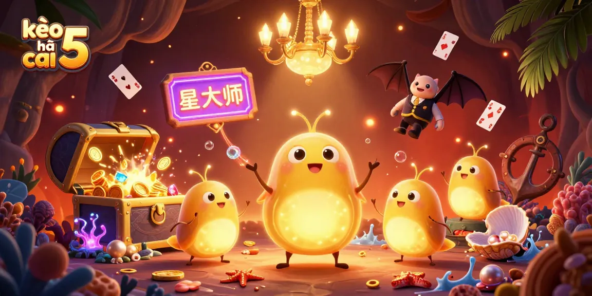 Experience excitement with kèo nhà cái 5 as glowworms illuminate a vibrant cave casino scene.