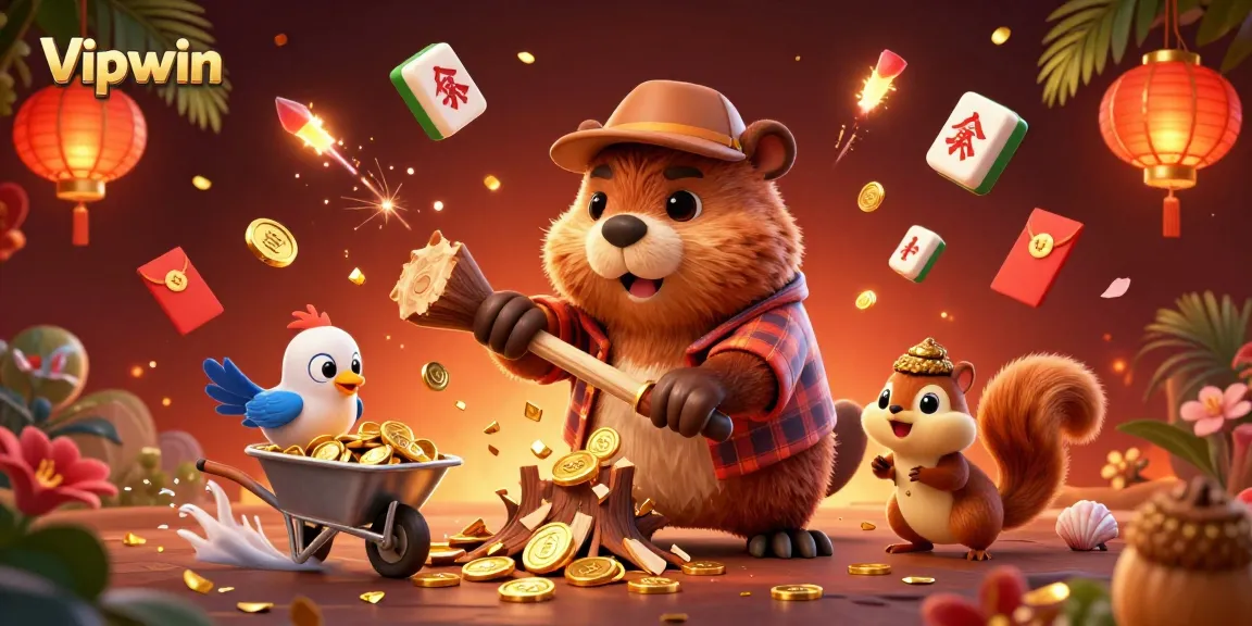 Experience the thrill of betting with Vipwin in a vibrant casino scene full of gold coins and excitement.