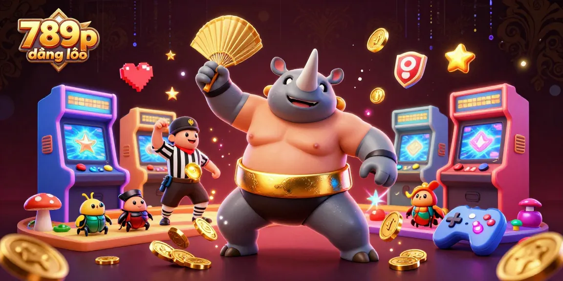 Experience thrilling wins with 789p đăng nhập in this vibrant 3D casino scene filled with excitement.