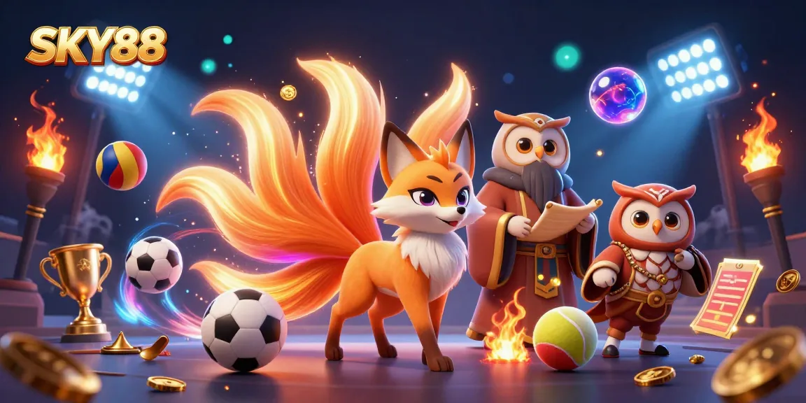 Experience thrilling betting with SKY88 in a colorful, dynamic casino atmosphere.