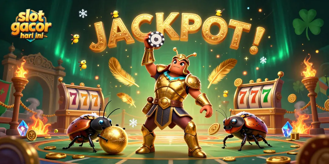 Experience the excitement of slot gacor hari ini with cartoon characters celebrating a jackpot victory.