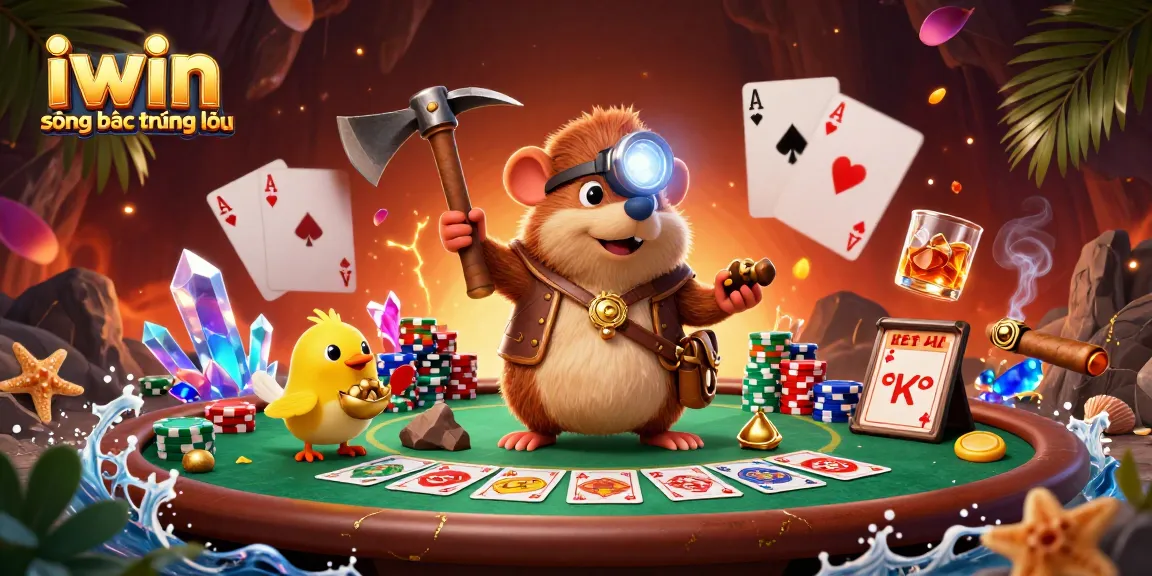 Engage with iwin sòng bạc thượng lưu in a vibrant scene featuring exciting poker gameplay.