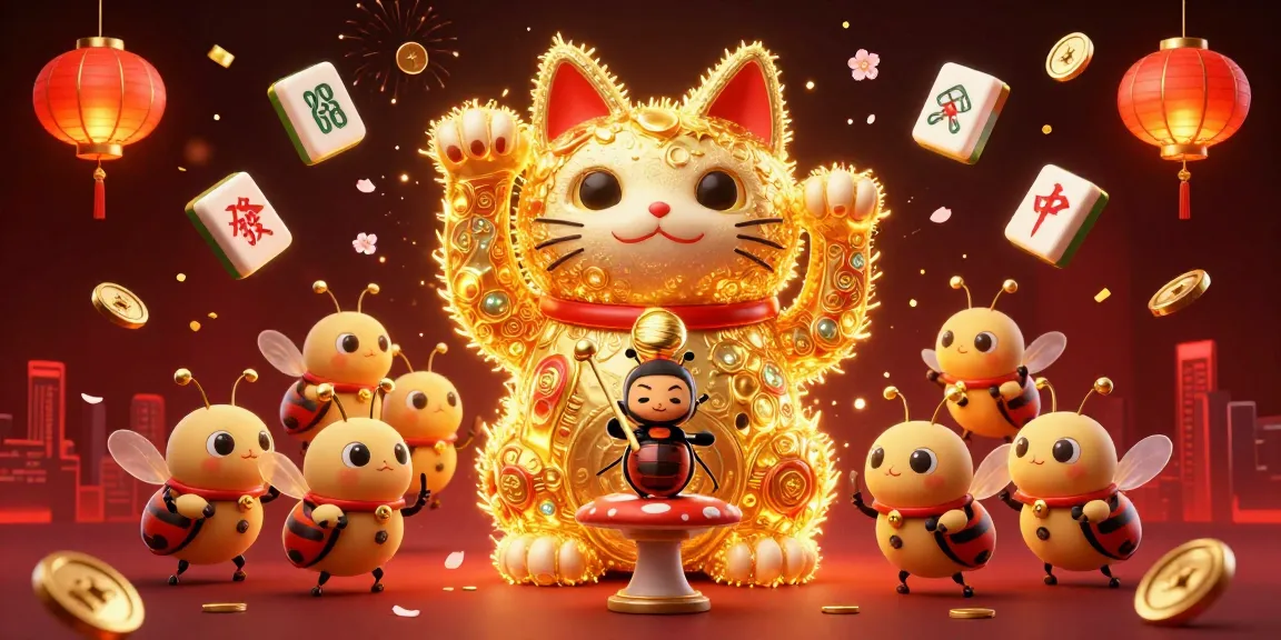 Engage with mahjong 2 dynamics in a vibrant 3D casino environment bursting with festive symbols.