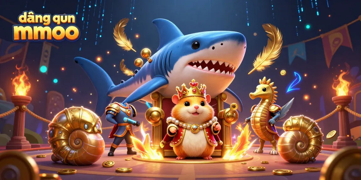 Engage in thrilling moments with đăng nhập mmoo, featuring a golden hamster king and dynamic casino elements.