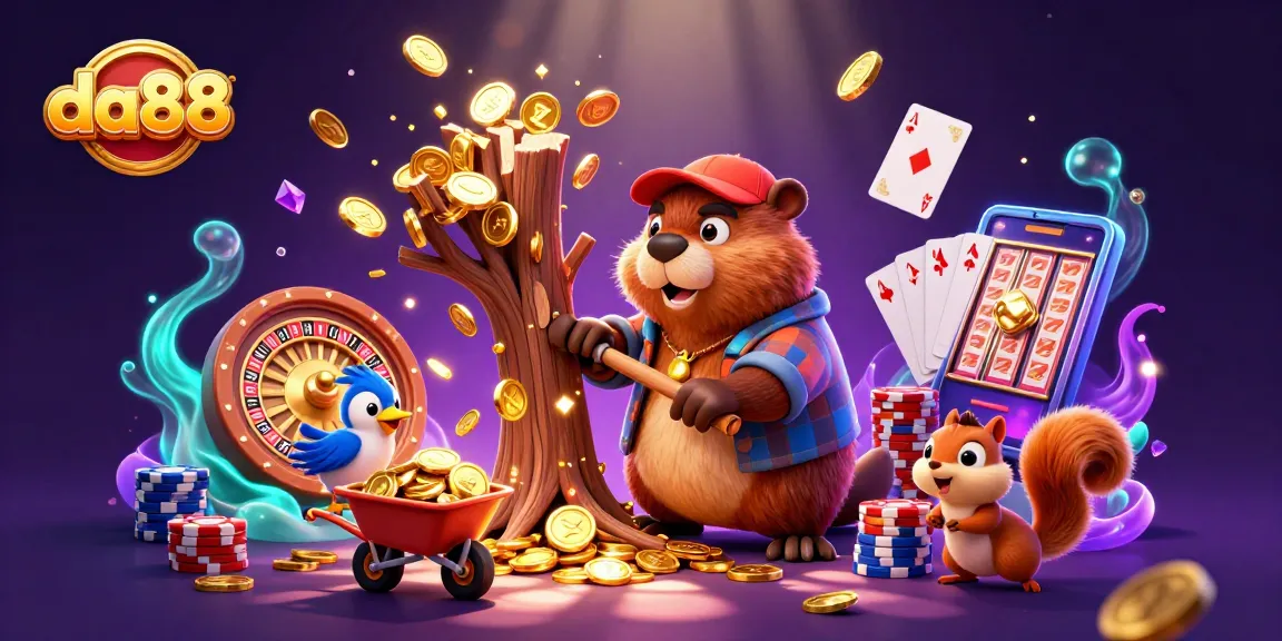 Spin the reels and collect winnings with da88 in this vibrant casino scene.