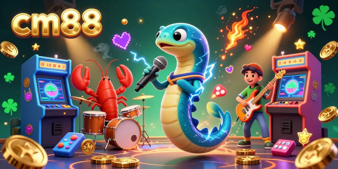Experience thrilling casino action with cm88 in an energetic underwater performance featuring electric eel DJ and vibrant gaming elements.