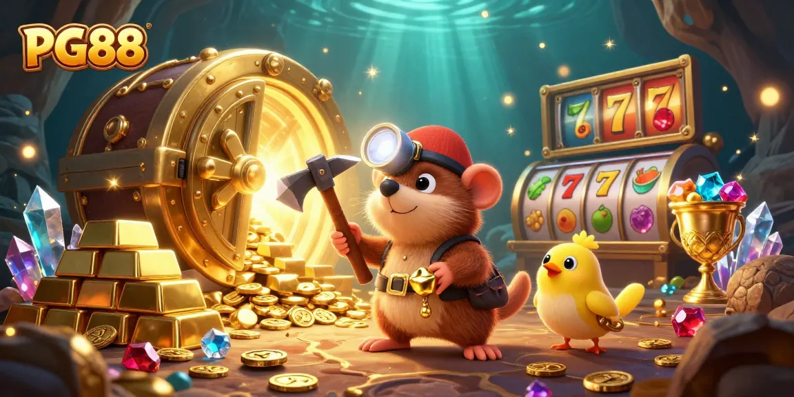 Engage with PG88's exciting casino experience featuring animated treasure hunters and slot games