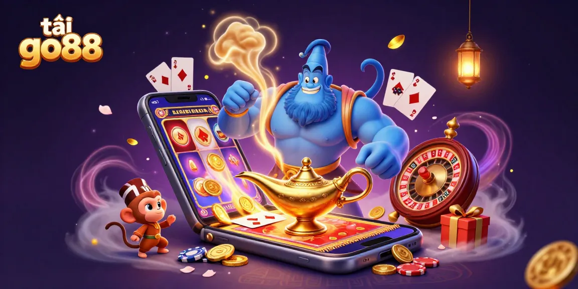 Engage with the vibrant world of tải go88, featuring magical casino elements and characters in dynamic action.