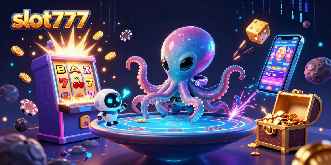 Experience thrilling gameplay with slot777 as the alien octopus wins big at a vibrant digital casino.