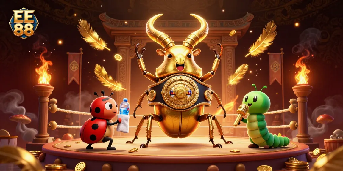 Join the exciting action at EE 88 with a golden stag beetle in the boxing ring