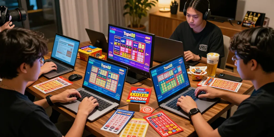 Togel88 Rtp Terbaru online lottery excitement with diverse players and colorful gaming atmosphere.