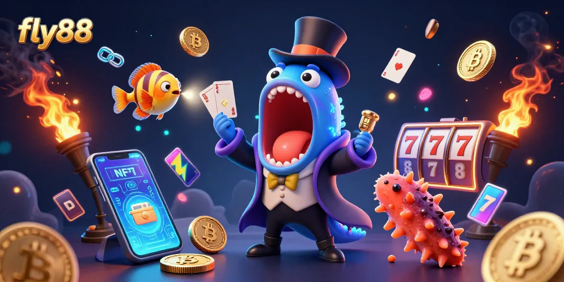 Experience the magic at fly88, where a gulper eel performs card tricks alongside animated sea creatures.