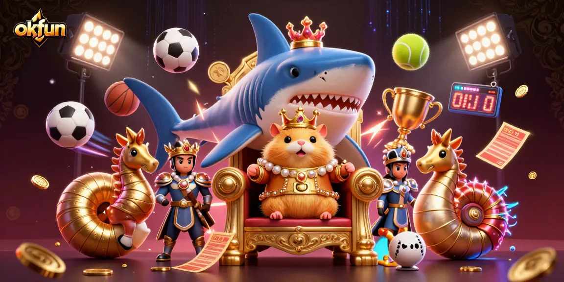 Betting big on okfun with a fierce hamster king and dynamic sports elements in action.