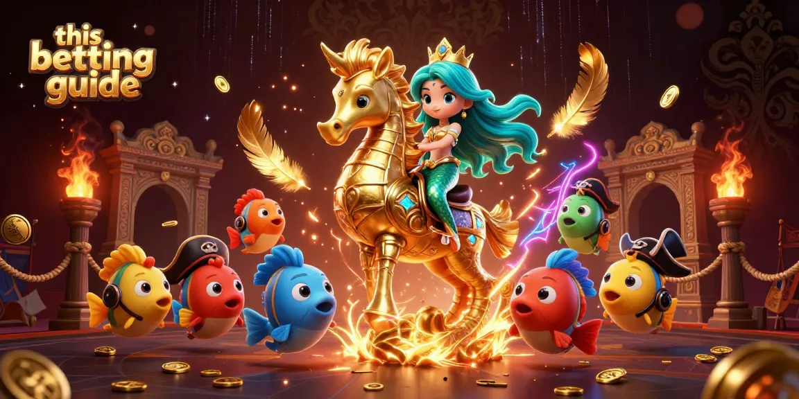 This betting guide showcases a vibrant 3D casino scene with a mermaid princess and seahorse, immersed in colorful graphics and dynamic elements.
