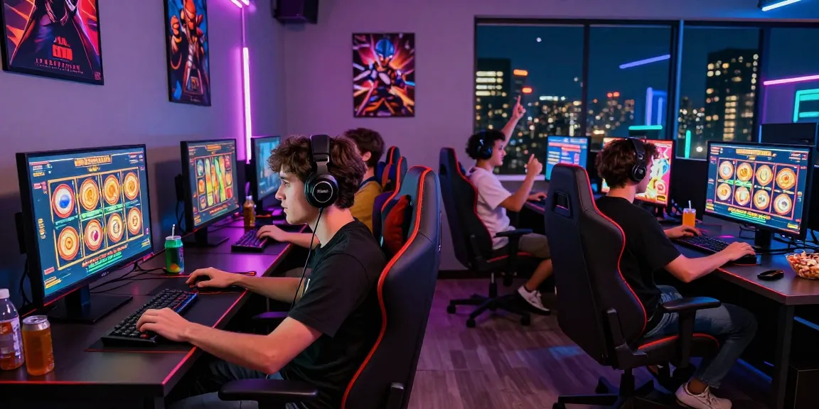 Exciting online gaming moment at oppa86 with players enjoying vibrant slot games and social atmosphere.