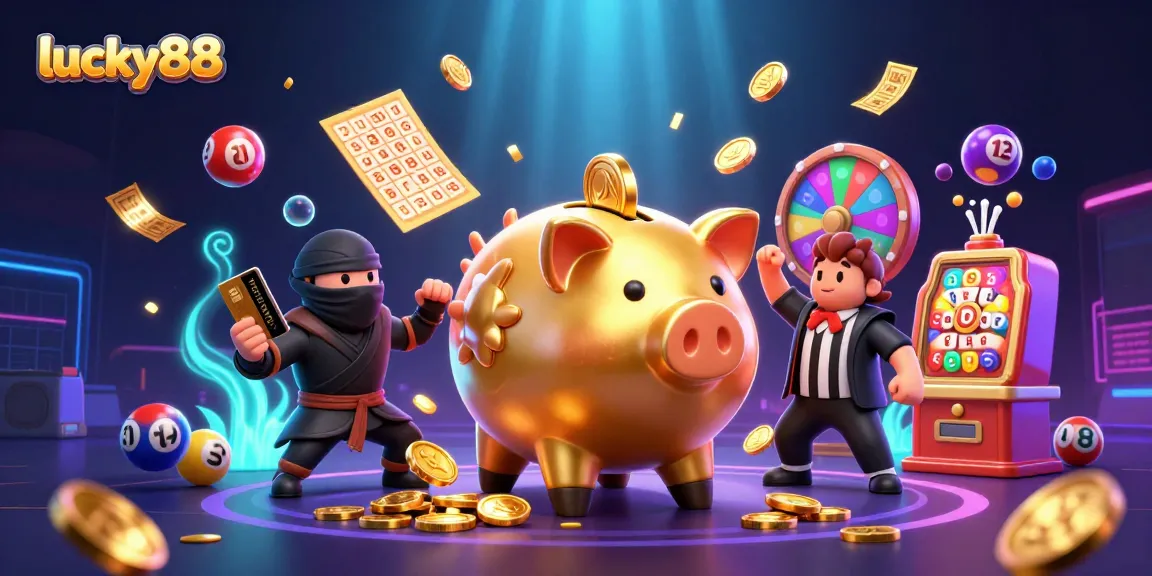 Experience thrilling gaming action with lucky88, featuring vibrant characters and dynamic game elements.