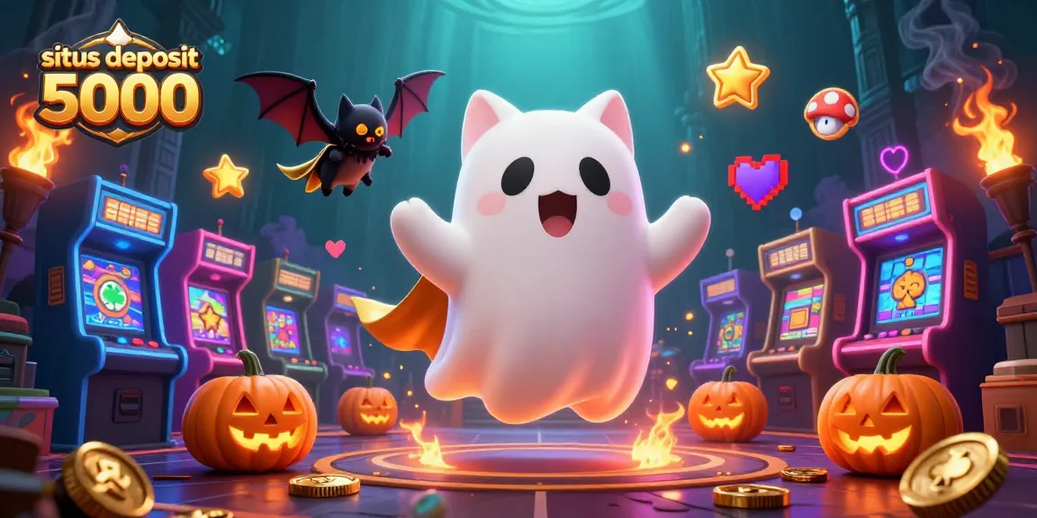 Experience thrilling slots at situs deposit 5000 with engaging ghostly characters and glowing game elements.