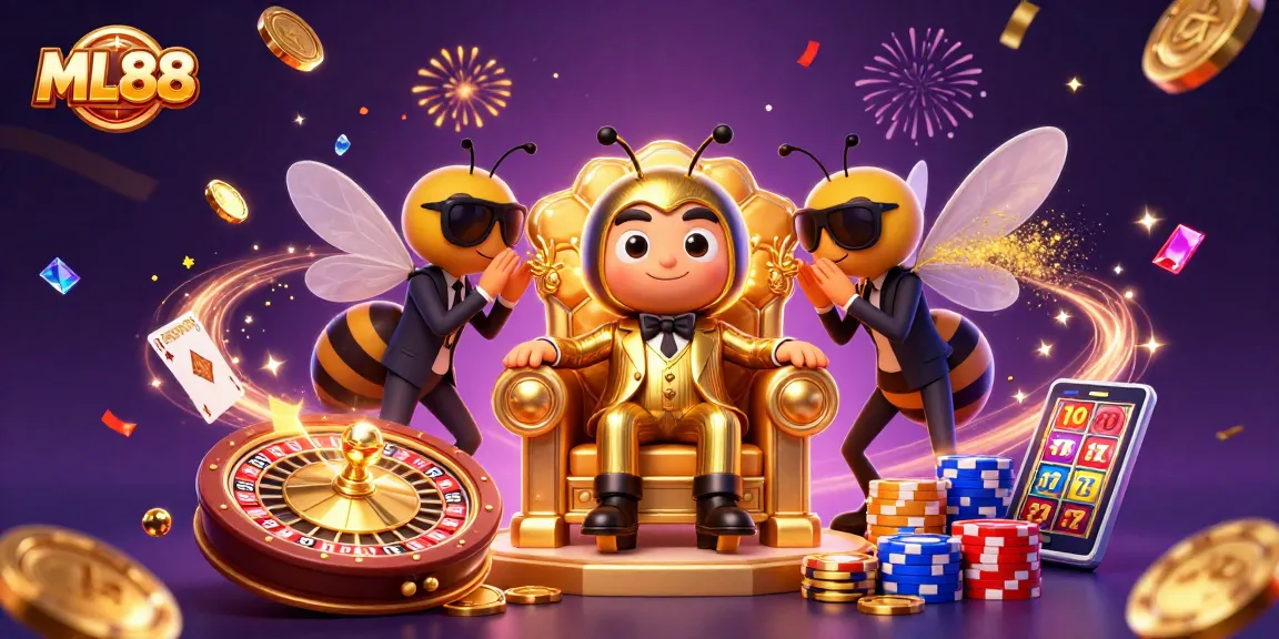 ML88 rolls in colorful chips and sparkling gems, showcasing thrilling casino rewards