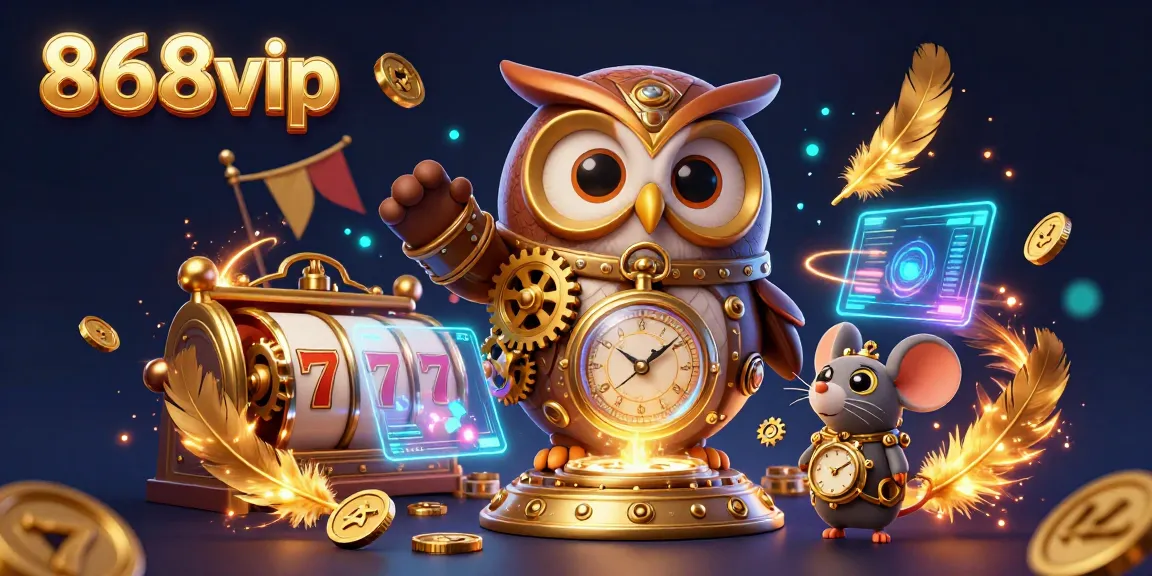 Experience the thrill of 868vip with a vibrant, action-packed casino scene featuring steampunk characters and dynamic game elements.