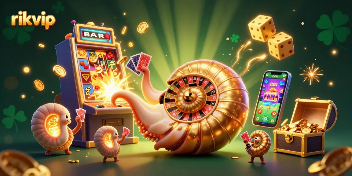 Experience engaging gameplay at rik vip with vibrant slot machines and casino elements in a lively 3D scene.